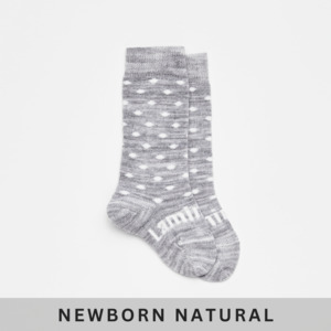 Merino Wool Knee High Socks | BABY | Snowflake