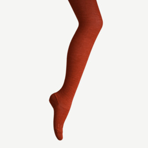 Merino Wool Textured Knit Tights | WOMAN | Spice