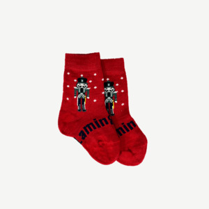 All: Merino Wool Crew Socks | BABY | Red Nutcracker