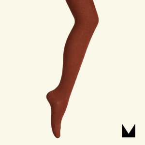 Woman Tights: MOSEY | Organic Cotton Flat Knit Tights | Woman | Brick