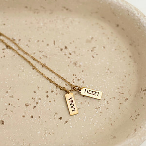 Products: Kenny personalised necklace Lana Leigh