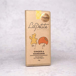 Wholesale: Ginger & Mandarin Dark Chocolate 70% Ecuador