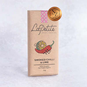 Wholesale: Smoked Chilli & Lime Dark Chocolate 70% Ecuador