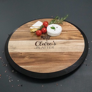 Wooden platter: Round Lazy Susan