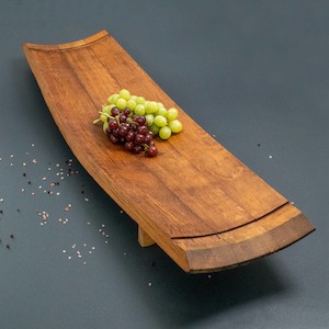 Wooden platter: Long Stave Wine Barrel with feet OUT OF STOCK
