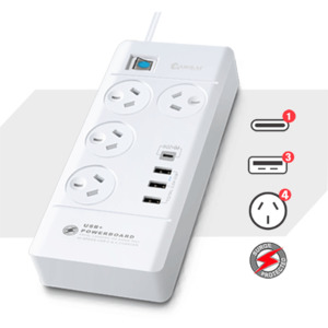 Products: Sansai Power Board with USB A + USB C