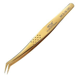 Application Tools Accessories: Vetus MCS-16-12C Tweezers - Gold Chrome