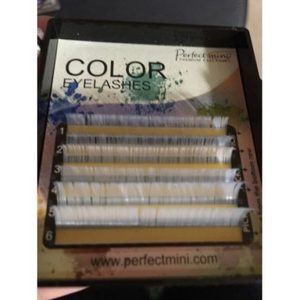 Colour Lashes White Mini Tray 0.15mm C Curl Mixed ⋆ Lashworx
