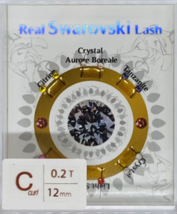 Swarovski crystal lash tray C Curl .20 12mm ⋆ Lashworx