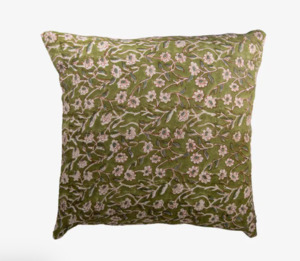 Daisy Handblocked Cushion - La Station Design
