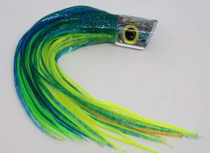 Lures: HOOKER - MEDIUM RUDY PAUA HEAD - TEASER TAIL - MAHI MAHI