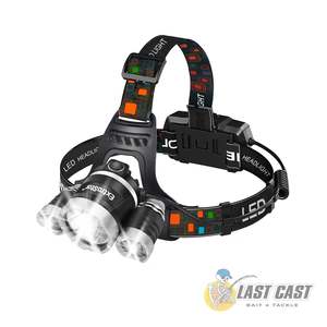 Camping: LAST CAST - HIGH POWER 3 LED RECHARGEABLE HEADLAMP