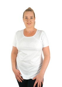 2 For 65: Mia Zip Tee - White
