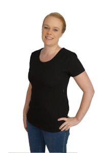 2 For 65: Mia Zip Tee - Black