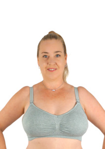Bras: Soft Nursing Bra - Light Grey