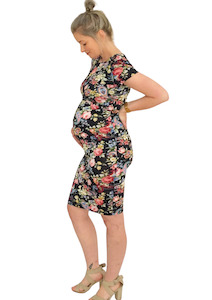 Flaps: Isla - Bodycon Dress - Black Floral