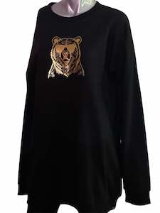 LATCH Pressed - Metallic Gold Bear on Alyssa Jumper - 3XLarge