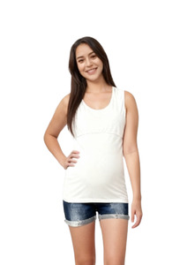Black Items: Lily Horizontal Zip Singlet - White
