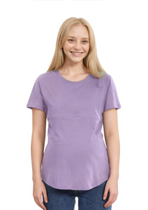 Pre Order: Luna - Horizontal Zip Tee - Lavender