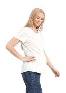 Pre Order: Luna - Horizontal Zip Tee - White