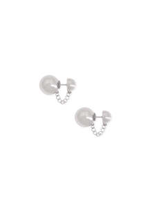 All Jewellery: Ball And Chain Stud - Silver