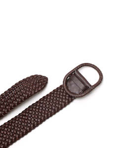 Belts: Braided Belt - Chocolate