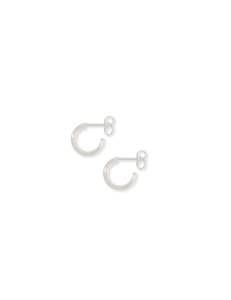 Drops Hoops: Curl Medium Hoop - Silver