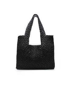 All Accessories: Macrame Tote Bag - Black