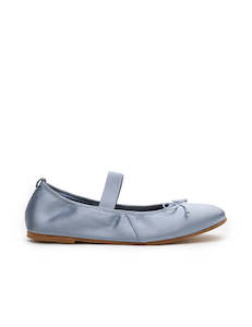 Ballet Flats: Ballet Flat - Capri Blue Satin