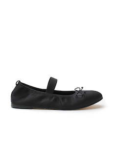 Back In Stock: Ballet Flat - Black Satin