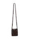 Beaded Cross Body Bag - Brown