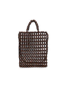 All: Gia Beaded Tote - Brown