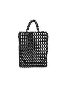 All: Gia Beaded Tote - Black