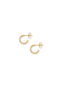 Curl Medium Hoop - Gold