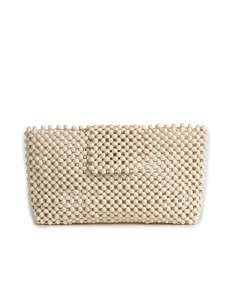 All: Beaded Wallet Cream