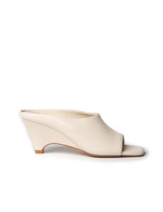 All 1: Zoe Open Toe Mule Cream