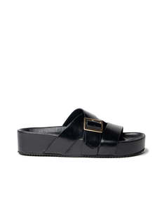 New Arrivals: Buckle Strap Platform Black
