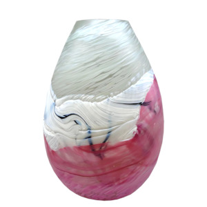 Medium Teardrops: Pink and White Terraces Teardrop Medium