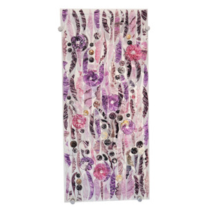 Glass Wall Art: Feather Wall Art Panel Purple Large