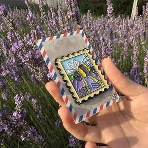 M Jeng Design: Bee on Lavender Field Fridge Magnet