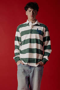 TOPS: Rugby Jersey | Green Stripe
