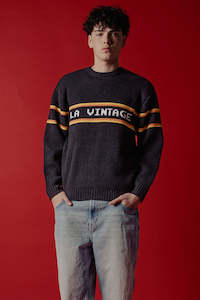 KNITS: Varsity Knit | Black