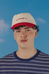 Contrast Cap | Red/Cream