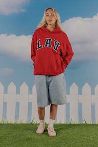 LAV Applique Hoodie | Red