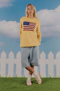 KNITS: USA Flag Knit | Yellow
