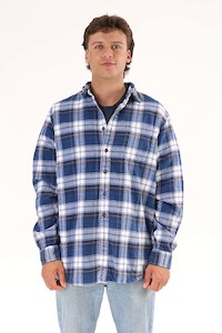Brushed Flannel Checkered Shirt XL
