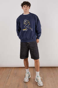 College Sweatshirt: Vintage Lycoming Football Crewneck XL