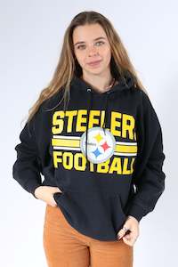 Womens: Vintage Pittsburgh Steelers NFL Hoodie L