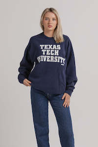 Usa Sports College: Vintage Texas Tech Crewneck XL