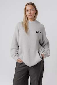 Knit Hoodie | Light Grey Melange